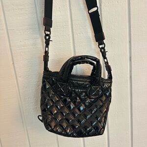 MZ Wallace Black Quilted Crossbody Bag